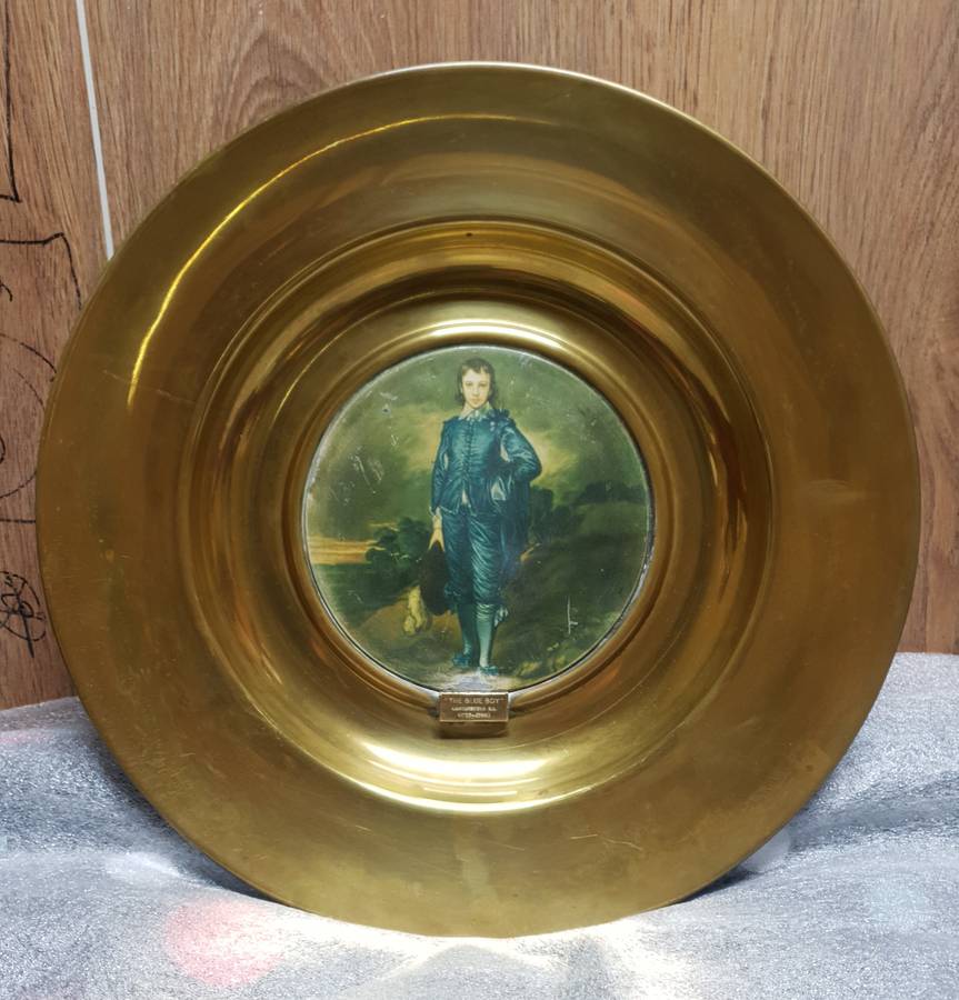 Very large Antique Brass wall mountable plaques by Trafford Plaques - England , Series 1, Old master