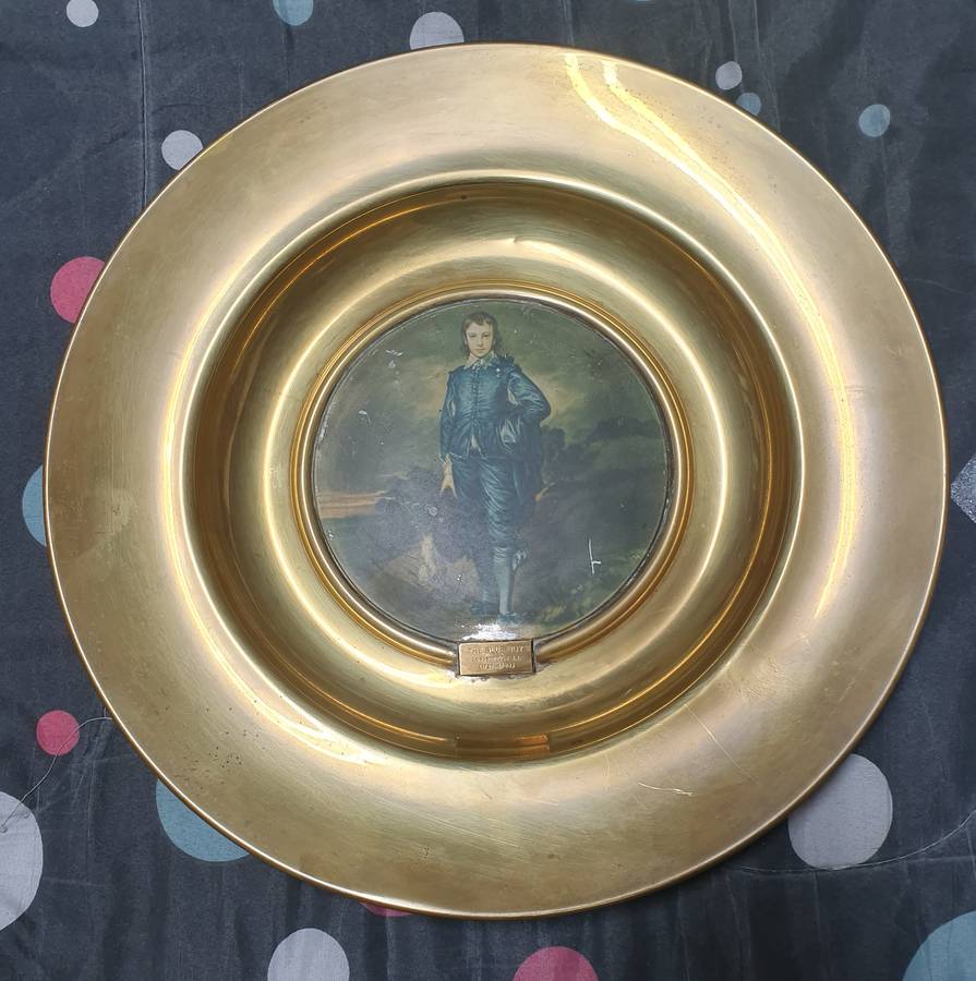 Very large Antique Brass wall mountable plaques by Trafford Plaques - England , Series 1, Old master
