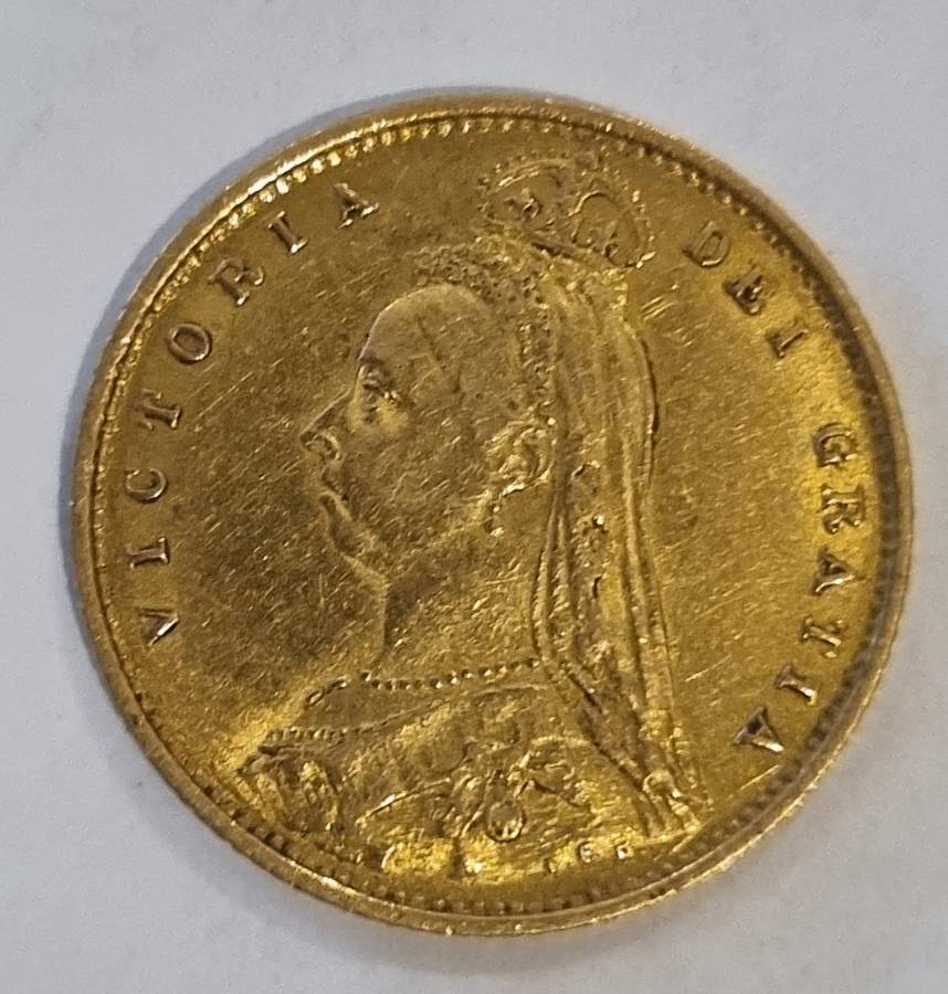 22CT GOLD 1/2 SOVEREIGN COIN 1887