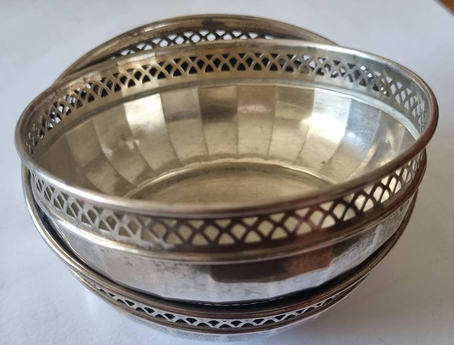 STERLING SILVER ANTIQUE BOWLS - SET OF 2