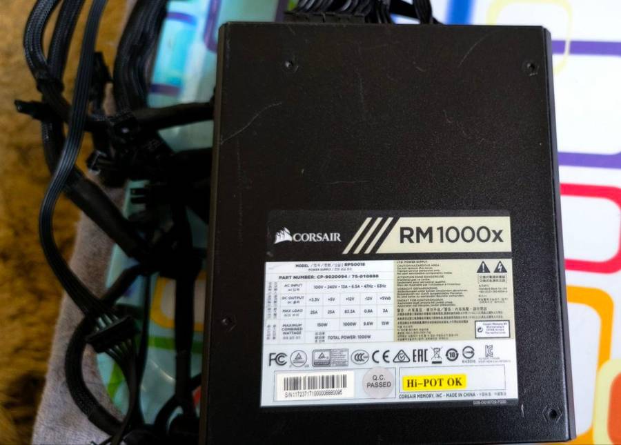 Corsair RM1000x PSU