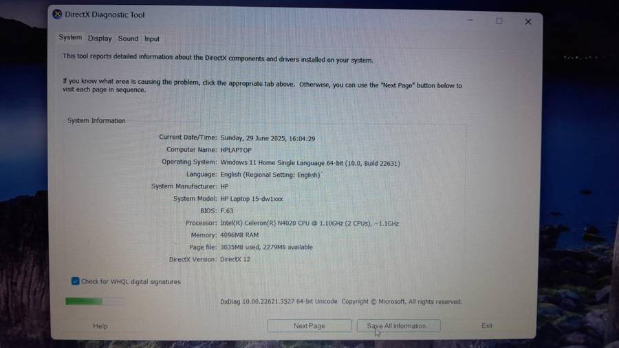HP Laptop 15-dw1xxx
