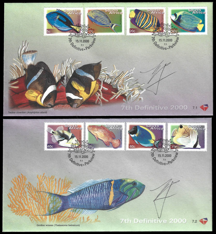 7th Def Signed Set of F.D.C'S In Blue Post Office Folder