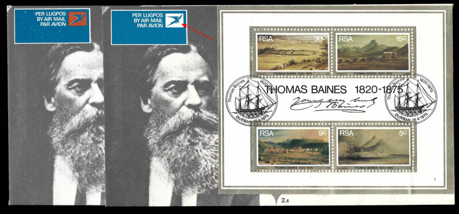 RARE FDC 2.6 with MISSING ORANGE in Airmail Tag