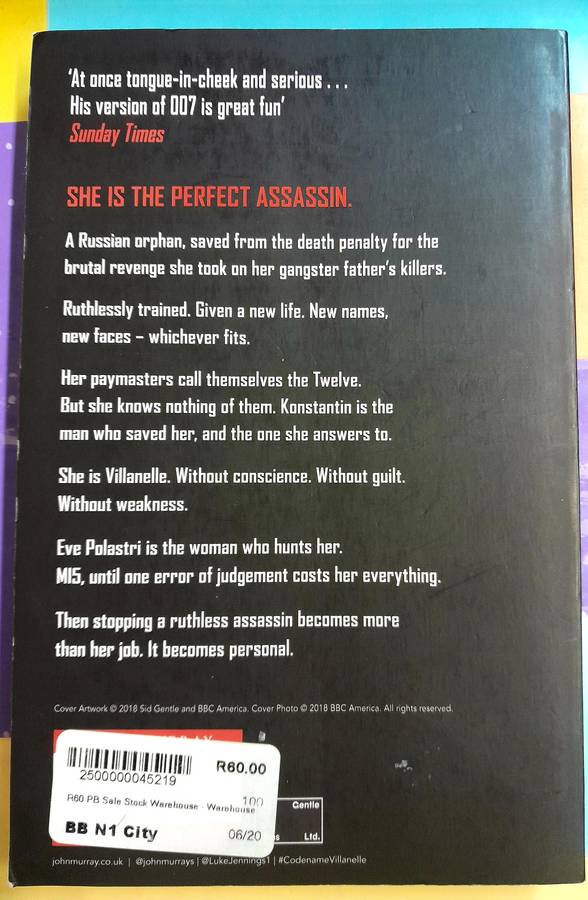 Killing Eve Codename Villanelle by Luke Jennings