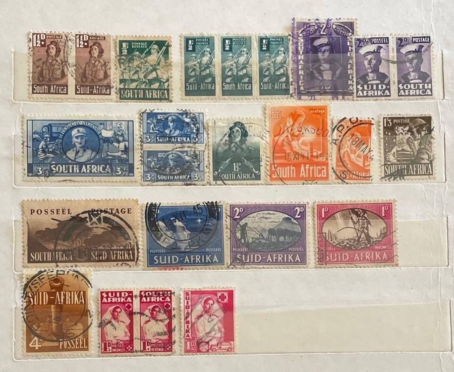 South Africa War Effort stamps - used