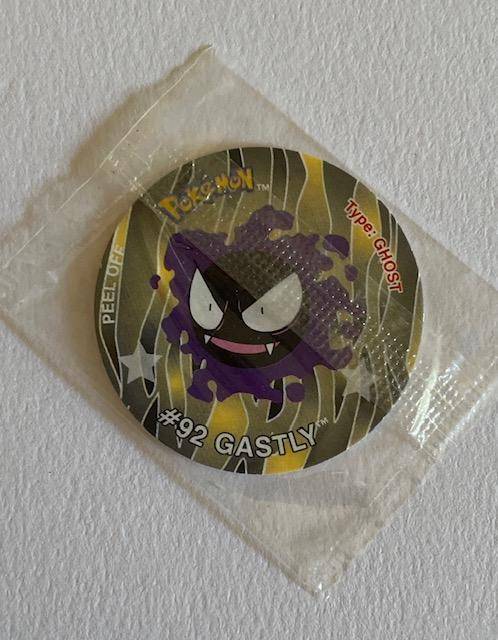 Pokemon Tazo - # 92 GASTLY - Last Ever Collection . 2001 - Tazo number 2 - Mint - UNOPENED