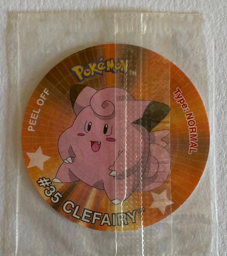 Pokemon Tazo - # 35 CLEFAIRY- Last Ever Collection . 2001 - Tazo number 14 - Mint - UNOPENED