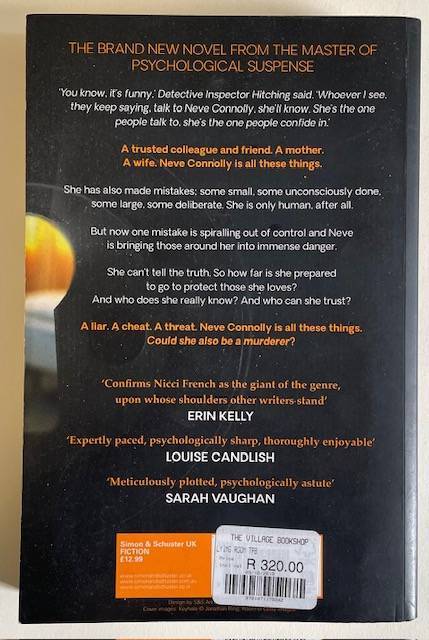NICCI FRENCH - THE LYING ROOM - 2019 SIMON AND SCHUSTER - 417 pages - Great psychological thriller!