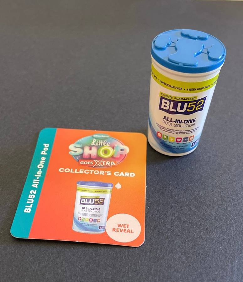 Checkers mini's 2024 - TRUE BLUE - wet reveal - and card.