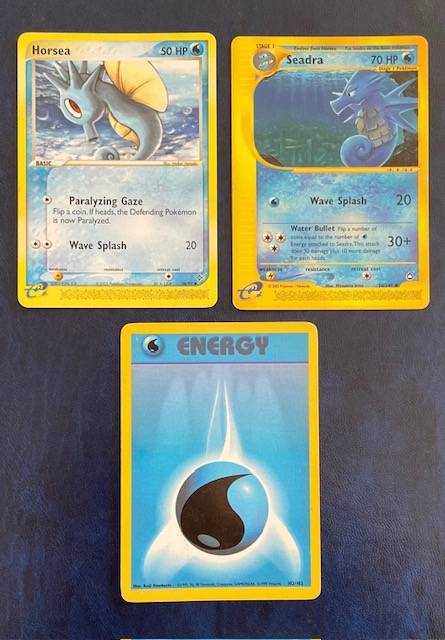Horsea, Seadra and energy card - Pokemon TCG