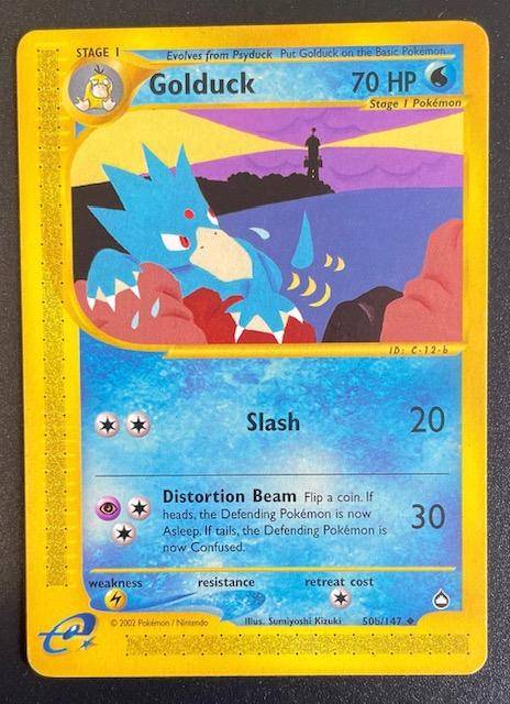 Pokémon Trading Card - 2002 - GOLDUCK 50b/147  UNCOMMON - LP