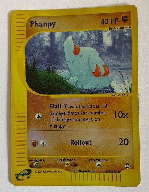 Pokémon Trading Card - 2002 - PHANPY - 100/147 - REV HOLO - LP NM