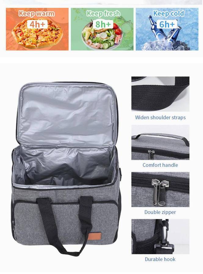 Burraaq Trading Insulated Lunch Bag Leak Proof Insulated Cooler Bag