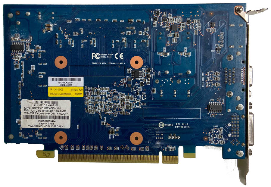GT240(PCI-E) 1024MB D3+CRT+DVI+HDMI+HDCP GPU PCB[SOLD FOR PART OR REPAIR]