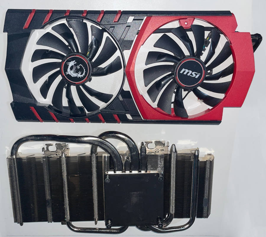 GPU Graphic card heat sink and fan, mounting hole 58 x 58mm (UNTESTED FAN)