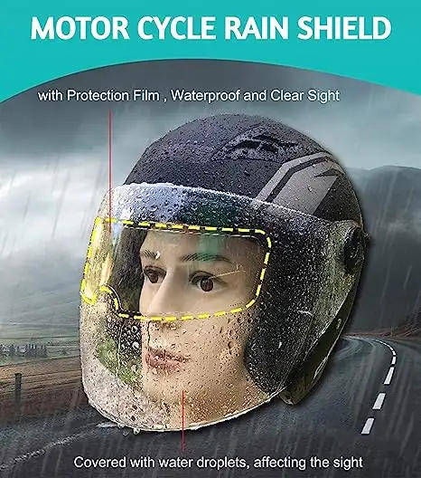 Rainproof Anti Fog Film For Helmets - Rainproof and High Transparency 2 in 1