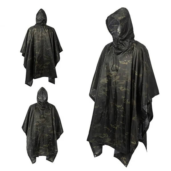 Camouflage Poncho With Storage Bag