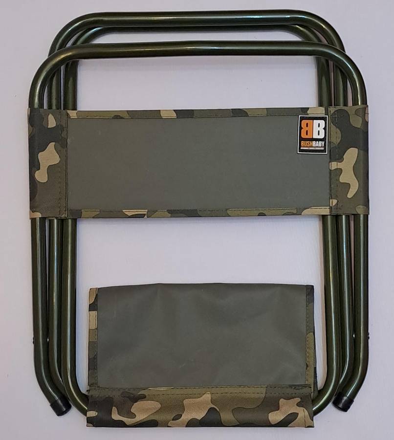 Bush Baby Camping Stool With Back Camouflage Green