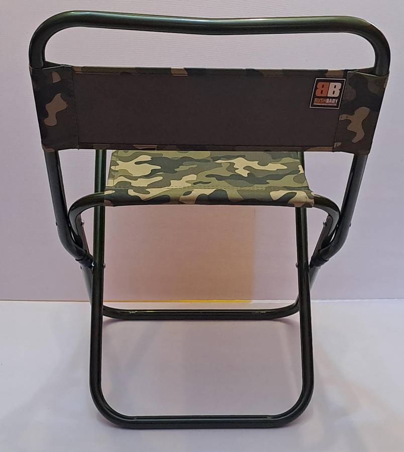 Bush Baby Camping Stool With Back Camouflage Green