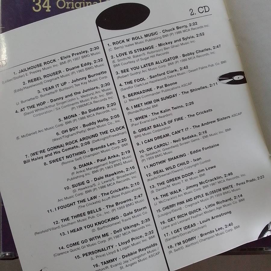 Back To The 50s (CD) Original Fifties Hits Compilation