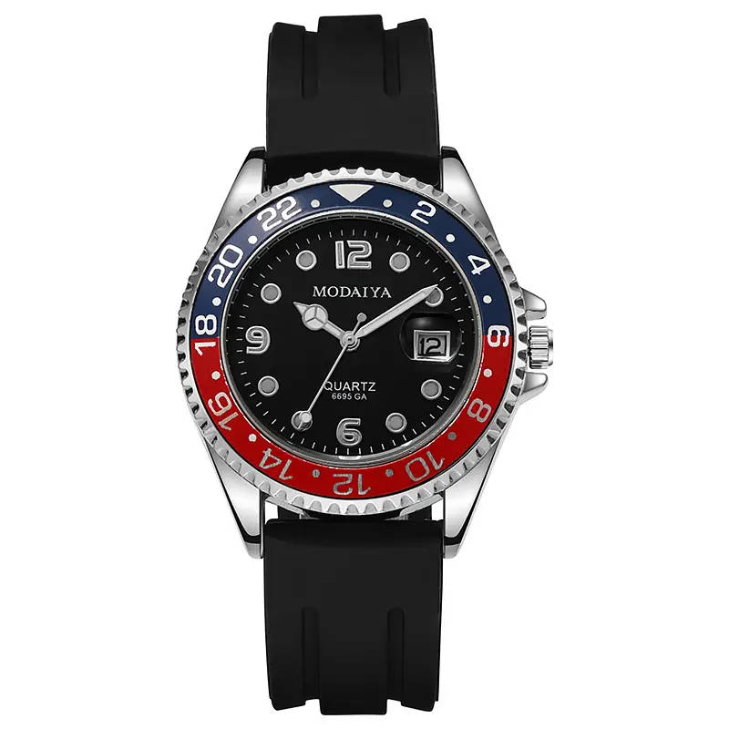 Sleek Luminous Men's Calendar Watch