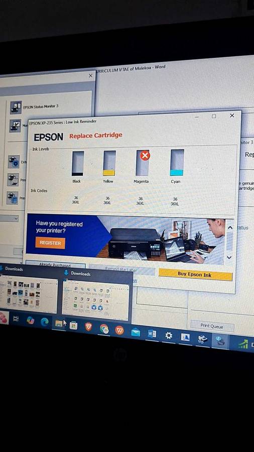 Epson xp-235a wifi printer (99% new)