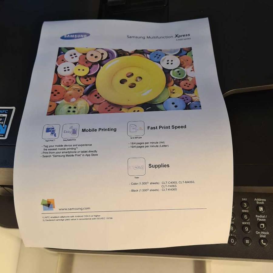 Samsung SL-C460FW A4 Colour Multifunction Laser Printer