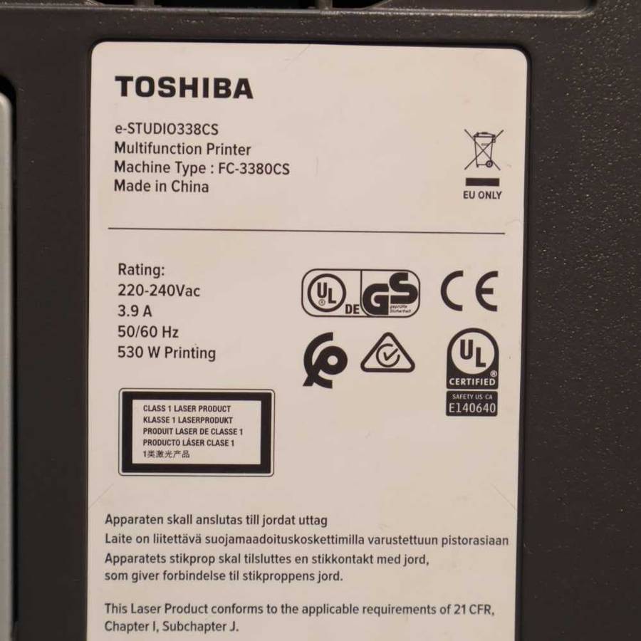 Toshiba esTudIO338cs printer