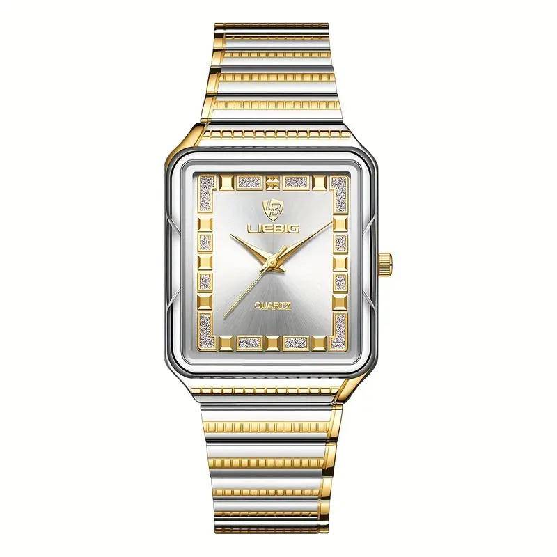 LIEBIG Square Rhinestone Quartz Watch