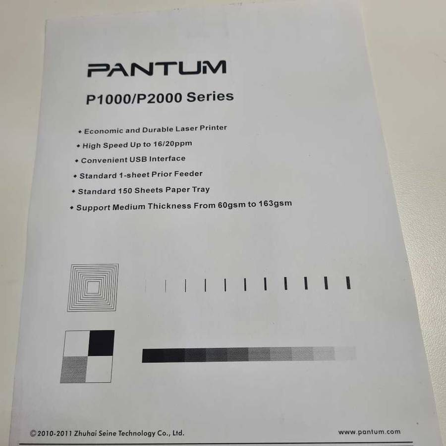 Pantum P2050 laser printer with brand new toner