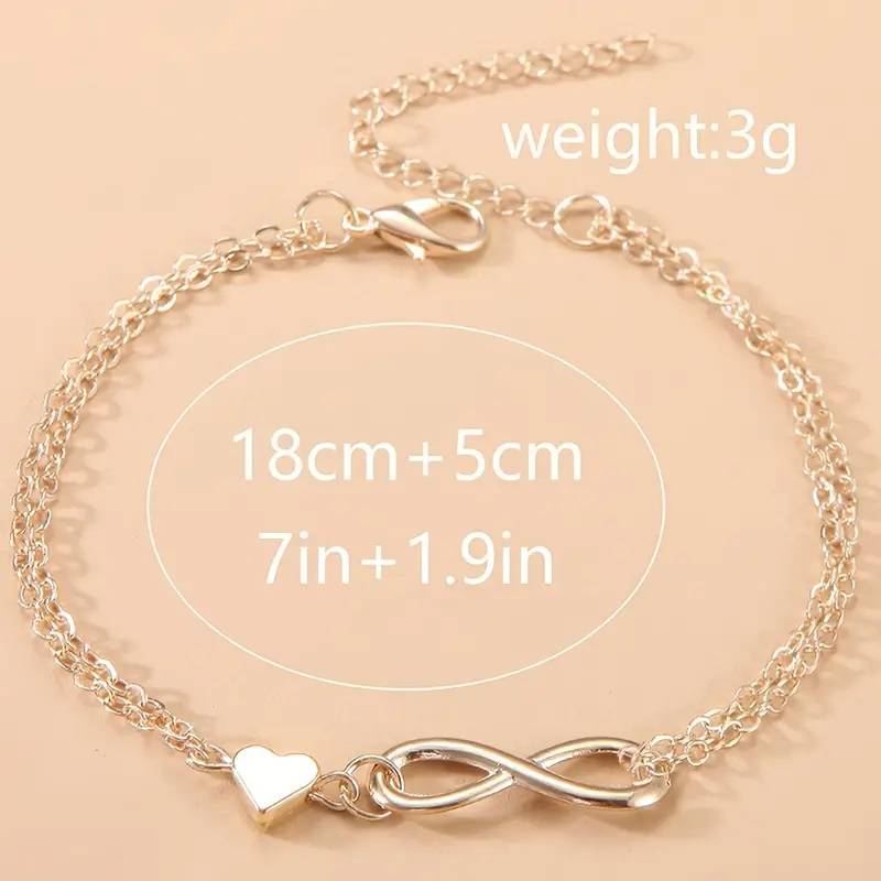 1Set Ladies Watch Golden Mesh With Casual Quartz Watch And Love Bracelet