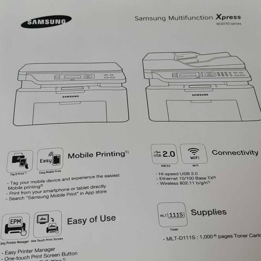 Samsung Wireless Multifunctional laser Mono Printer