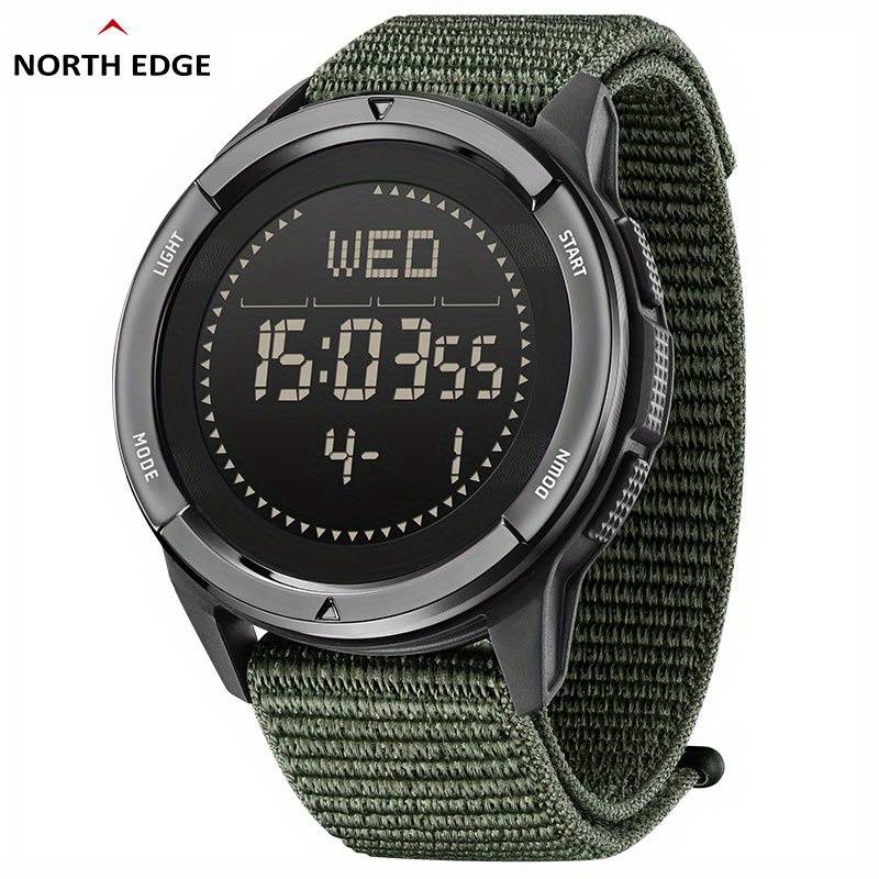 North Edge - Sleek Carbon Fiber Case,, with Compass, Altimeter, Barometer, Thermometer, Weather Fore