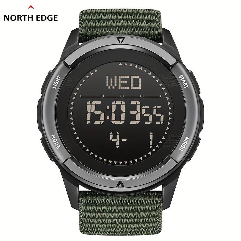 North Edge - Sleek Carbon Fiber Case,, with Compass, Altimeter, Barometer, Thermometer, Weather Fore