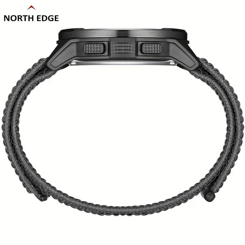 North Edge - Sleek Carbon Fiber Case,, with Compass, Altimeter, Barometer, Thermometer, Weather Fore