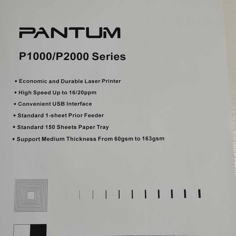 Pantum P2050 laser printer With installed toner
