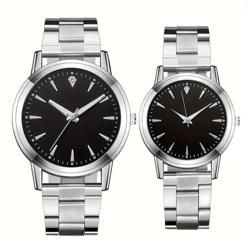 His and her's elegant quatz watches set