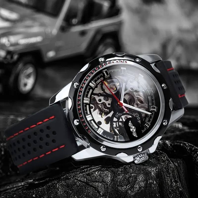 T-WINNER Men's Luxury Skeleton Automatic Watch