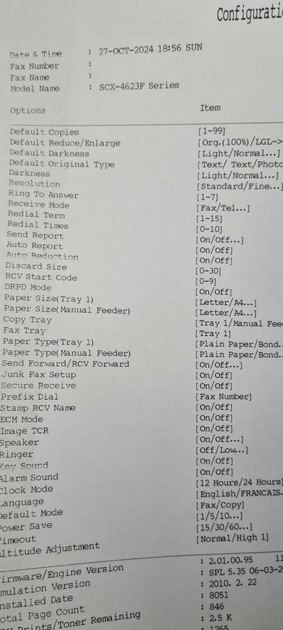 Samsung SCX-4623F Multifunctional Mono Laser printer