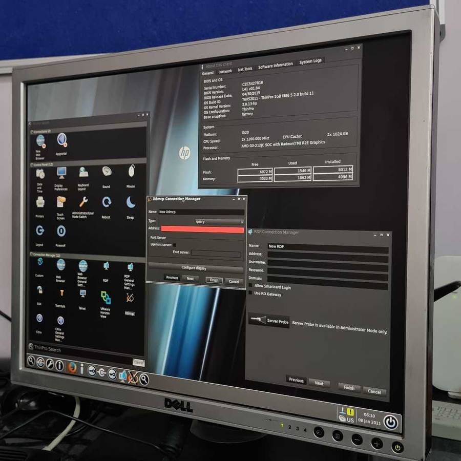 HP t520 AMD GX-212JC 1.2GHz 8GB Flash 4GB RAM Thin Client