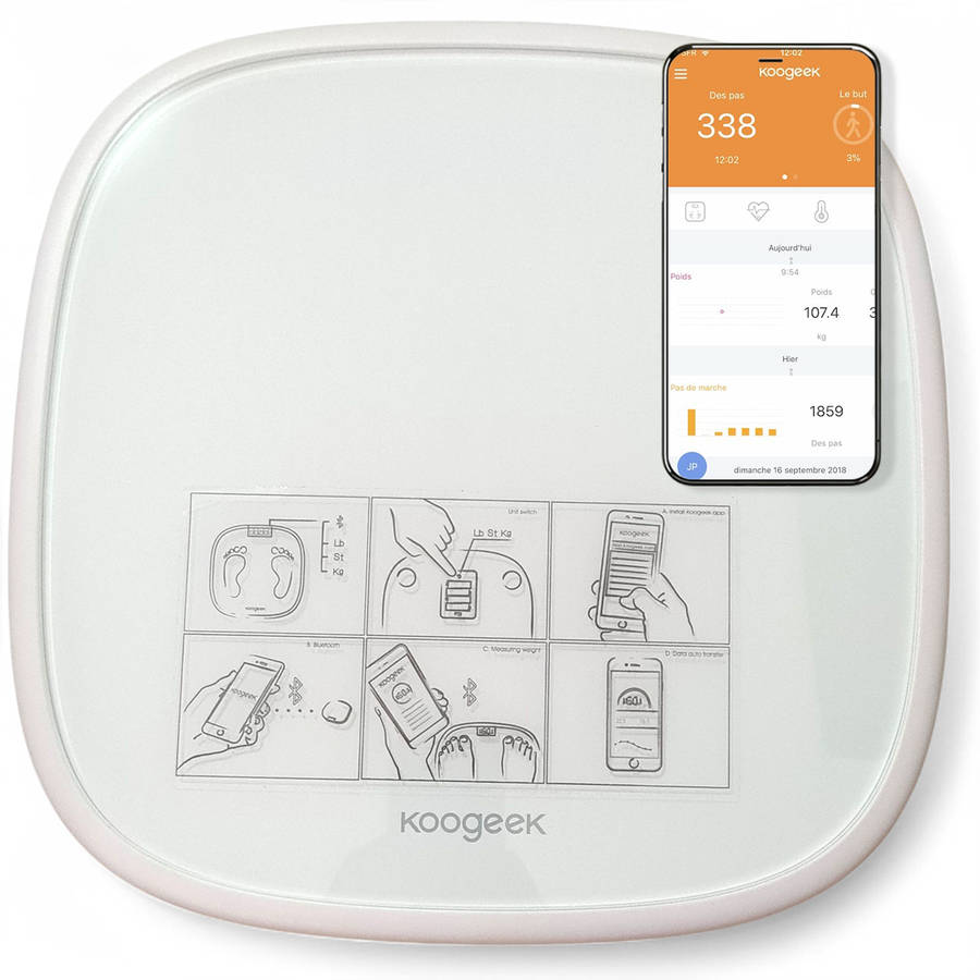 Wifi - Bluetooth wireless Smart Scale koogeek sg1 (Android only)