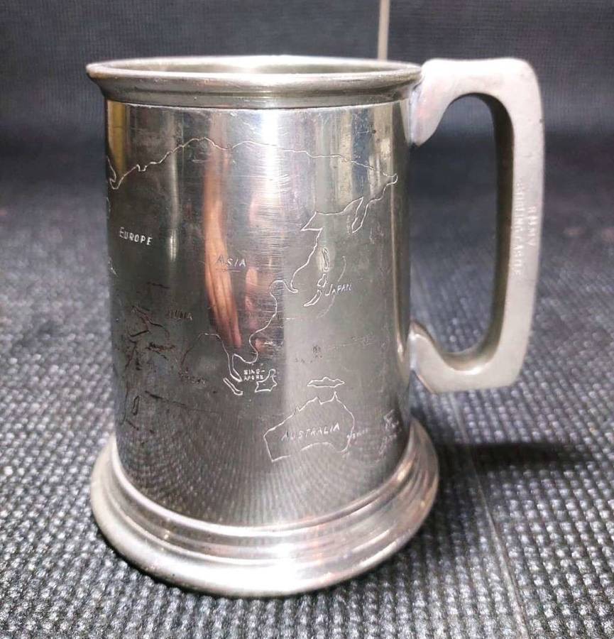VINTAGE (1960S) ROYAL MAIL STIRLING CASTLE OCEAN LINER PEWTER TANKARD (RARE) PLUS TWO OTHERS