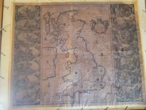 Antique 17th/18th century Map of Ireland 48 by 40cm