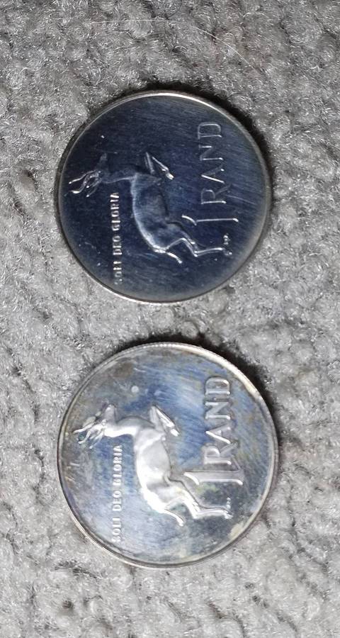 2x silver R1 coins