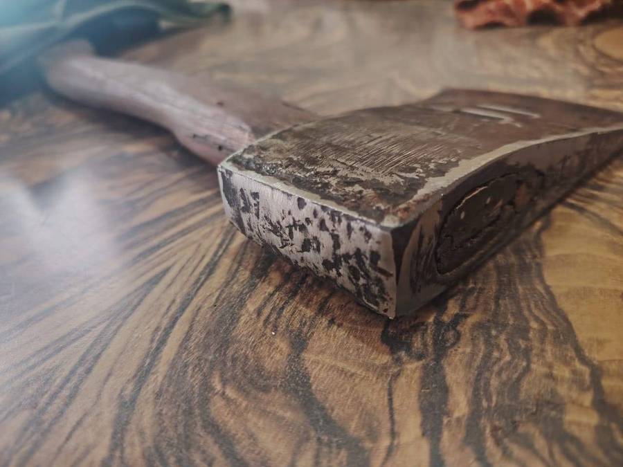 Vintage German Axe Rheinland Small Hatchet Bushcraft Camping Tactical Antique with green bag
