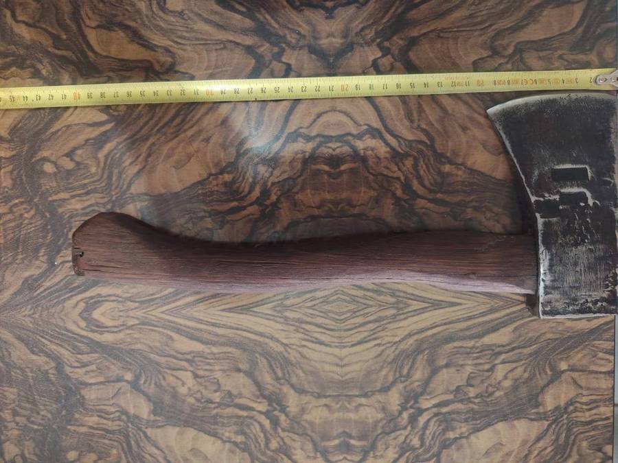 Vintage German Axe Rheinland Small Hatchet Bushcraft Camping Tactical Antique with green bag