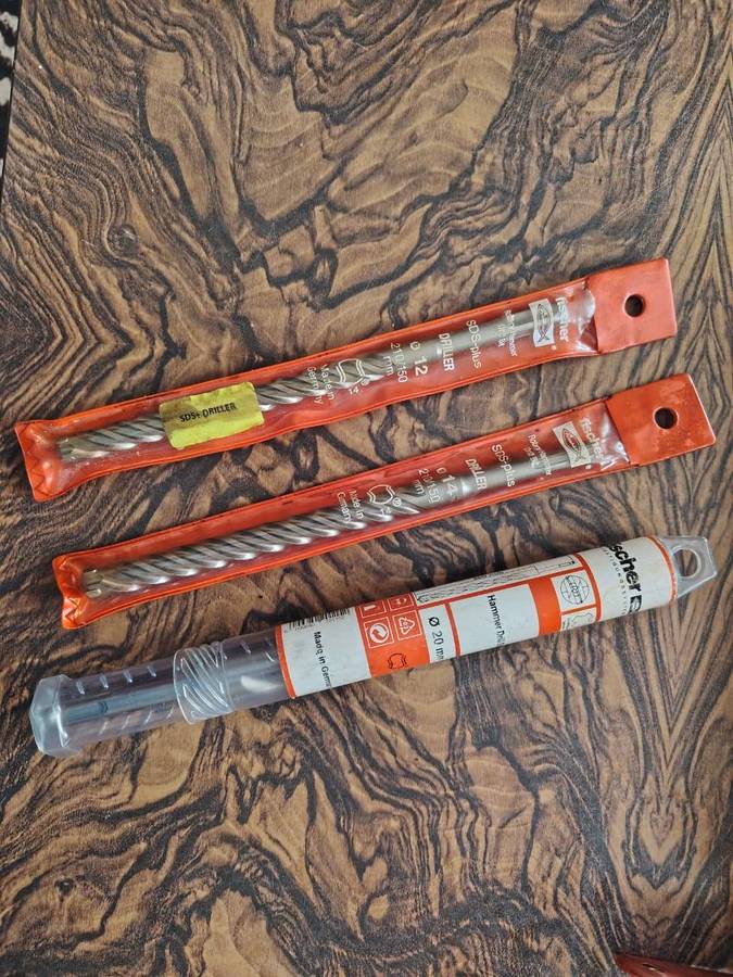 fischer drill bits 12mm/14mm/20mm