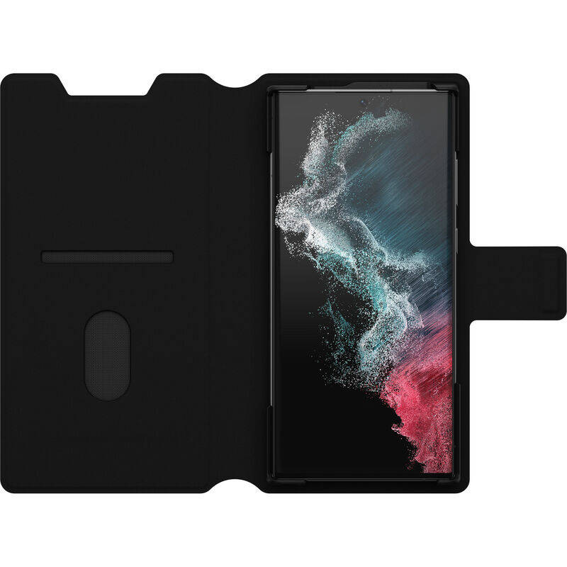 Otterbox Phone Case - Strada Via Series - Black - Samsung Galaxy S22 Ultra