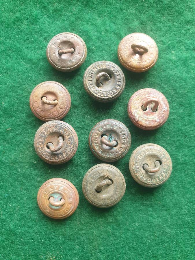 Lot of 10 small General Service buttons from ABW era